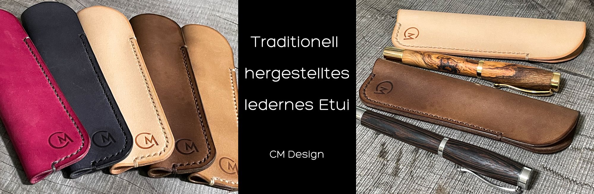  Traditionell hergestelltes, ledernes Etui für Füller - LOVECKY Leather 